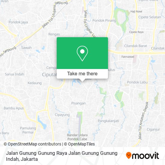 Jalan Gunung Gunung Raya Jalan Gunung Gunung Indah map