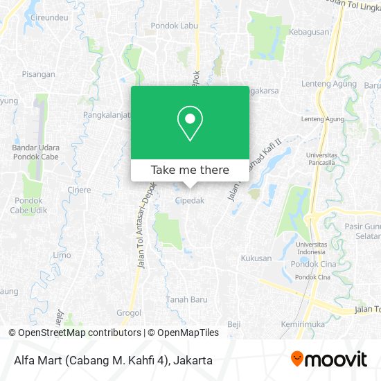Alfa Mart (Cabang M. Kahfi 4) map