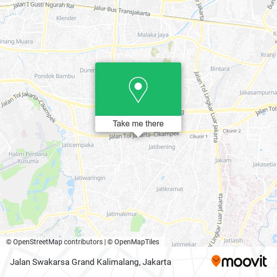 Jalan Swakarsa Grand Kalimalang map