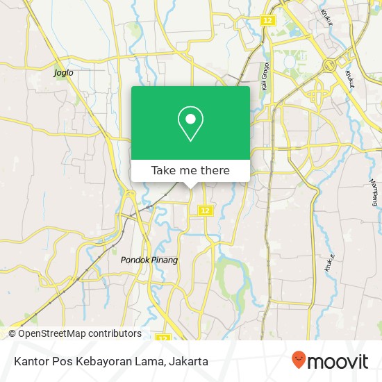 Kantor Pos Kebayoran Lama map