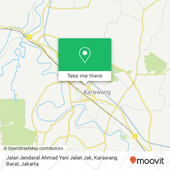 Jalan Jenderal Ahmad Yani Jalan Jak, Karawang Barat map