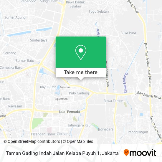 Taman Gading Indah Jalan Kelapa Puyuh 1 map
