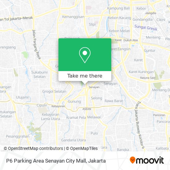 P6 Parking Area Senayan City Mall map