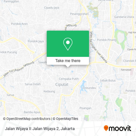 Jalan Wijaya II Jalan Wijaya 2 map