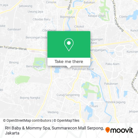 RH Baby & Mommy Spa, Summarecon Mall Serpong map
