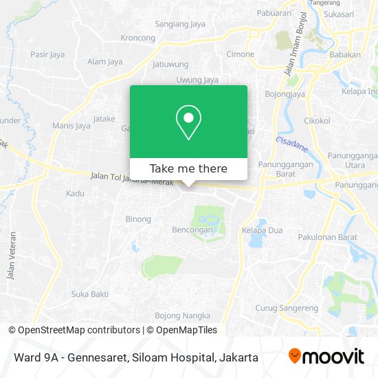 Ward 9A - Gennesaret, Siloam Hospital map