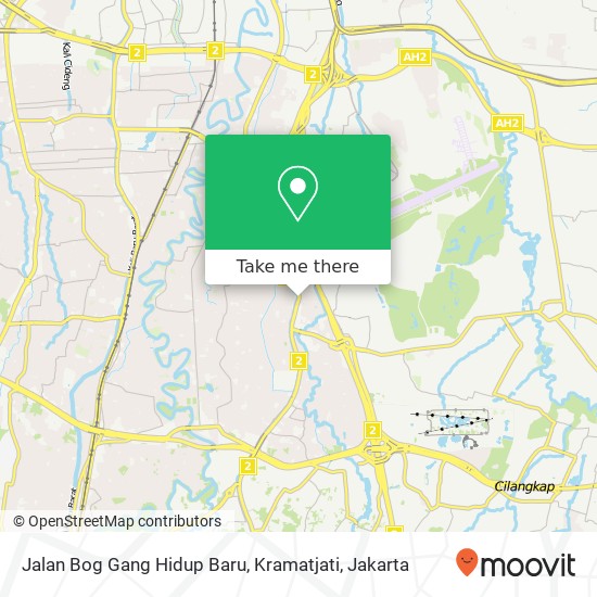 Jalan Bog Gang Hidup Baru, Kramatjati map