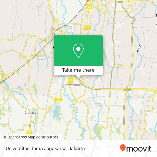 Universitas Tama Jagakarsa map