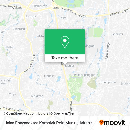 Jalan Bhayangkara Komplek Polri Munjul map