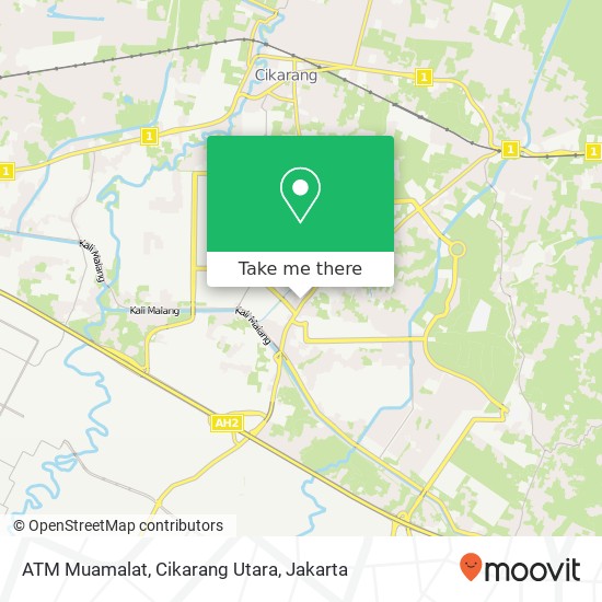 ATM Muamalat, Cikarang Utara map