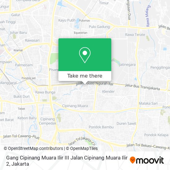 Gang Cipinang Muara Ilir III Jalan Cipinang Muara Ilir 2 map