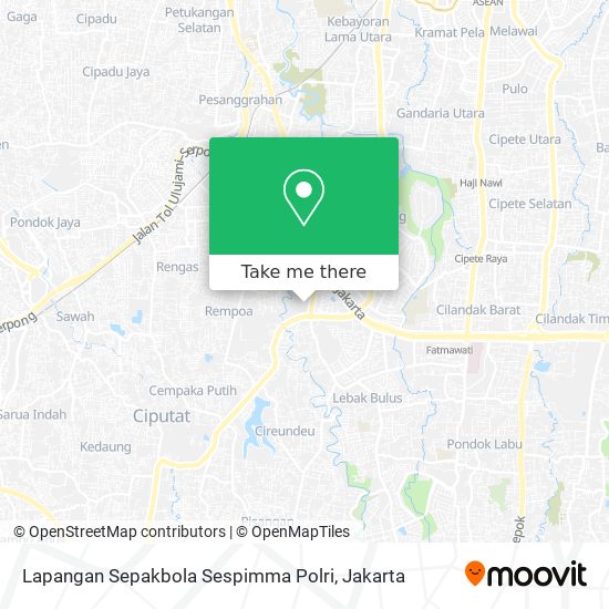 Lapangan Sepakbola Sespimma Polri map