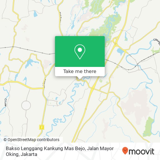 Bakso Lenggang Kankung Mas Bejo, Jalan Mayor Oking map