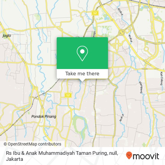 Rs Ibu & Anak Muhammadiyah Taman Puring, null map