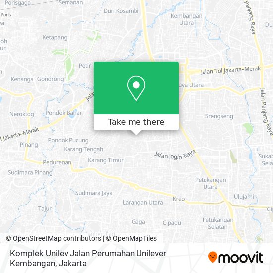 Komplek Unilev Jalan Perumahan Unilever Kembangan map