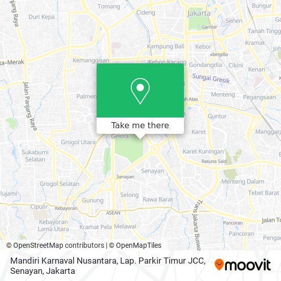 Mandiri Karnaval Nusantara, Lap. Parkir Timur JCC, Senayan map