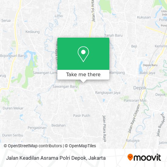 Jalan Keadilan Asrama Polri Depok map