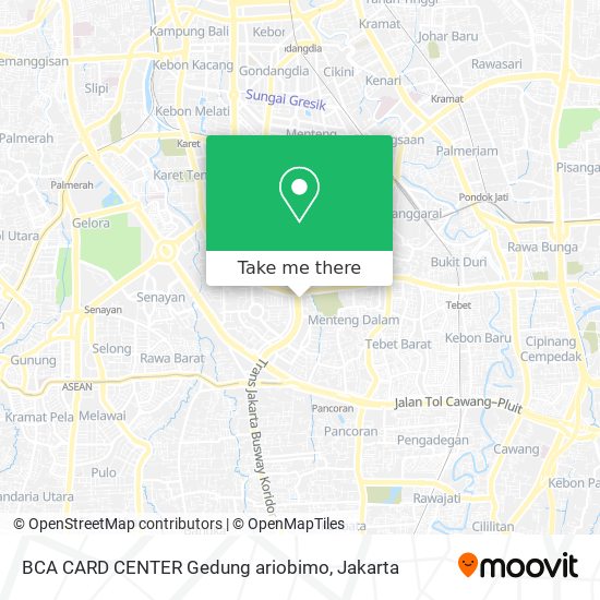 BCA CARD CENTER Gedung ariobimo map