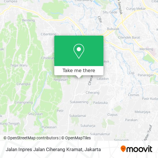 Jalan Inpres Jalan Ciherang Kramat map