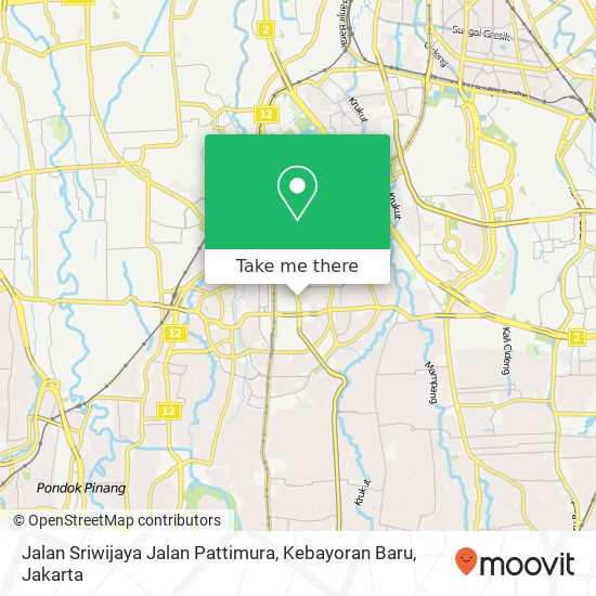 Jalan Sriwijaya Jalan Pattimura, Kebayoran Baru map