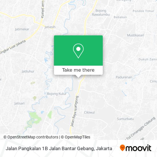 Jalan Pangkalan 1B Jalan Bantar Gebang map