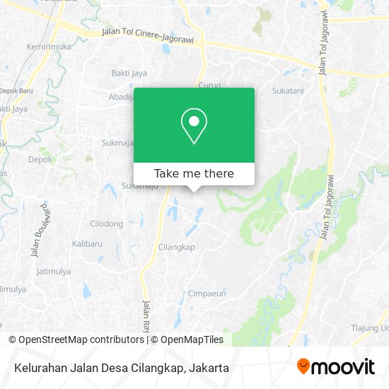 Kelurahan Jalan Desa Cilangkap map