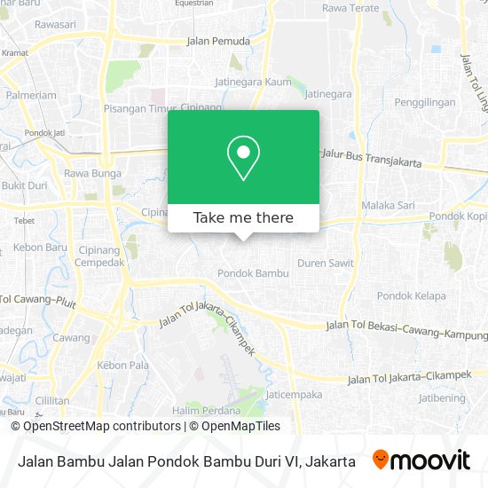 Jalan Bambu Jalan Pondok Bambu Duri VI map