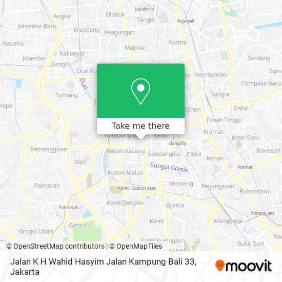 Jalan K H Wahid Hasyim Jalan Kampung Bali 33 map