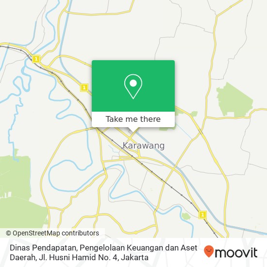 Dinas Pendapatan, Pengelolaan Keuangan dan Aset Daerah, Jl. Husni Hamid No. 4 map