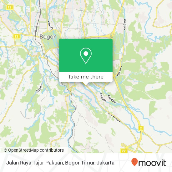 Jalan Raya Tajur Pakuan, Bogor Timur map