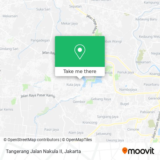 Tangerang Jalan Nakula II map