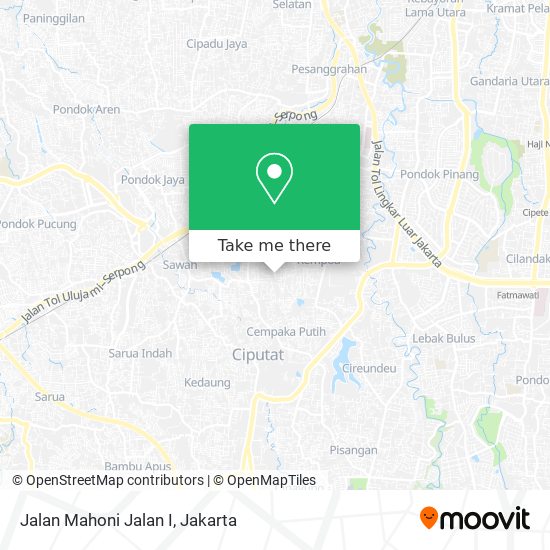 Jalan Mahoni Jalan I map