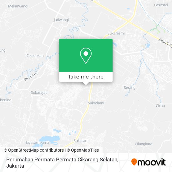 Perumahan Permata Permata Cikarang Selatan map