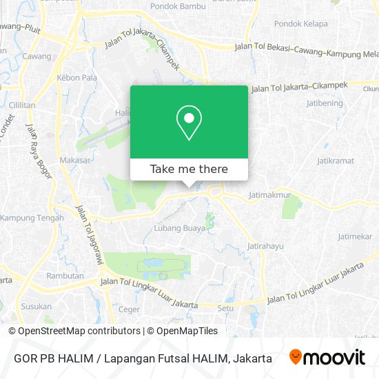 GOR PB HALIM / Lapangan Futsal HALIM map