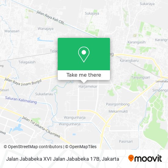 Jalan Jababeka XVI Jalan Jababeka 17B map