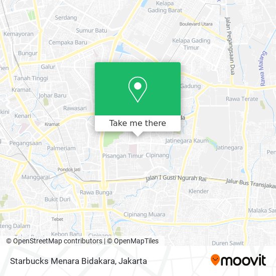Starbucks Menara Bidakara map