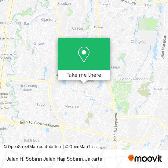 Jalan H. Sobirin Jalan Haji Sobirin map