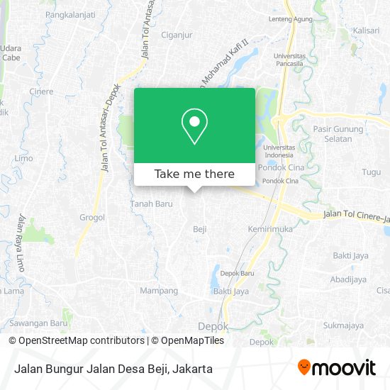 Jalan Bungur Jalan Desa Beji map
