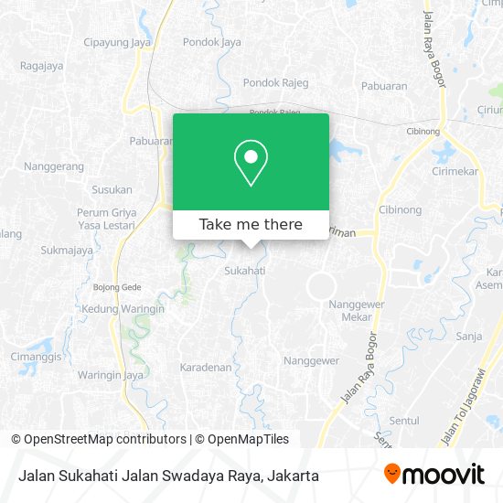 Jalan Sukahati Jalan Swadaya Raya map