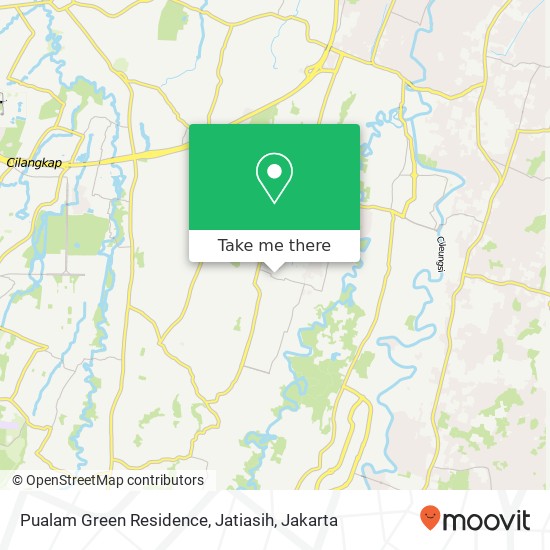 Pualam Green Residence, Jatiasih map