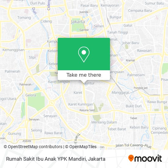 Rumah Sakit Ibu Anak YPK Mandiri map