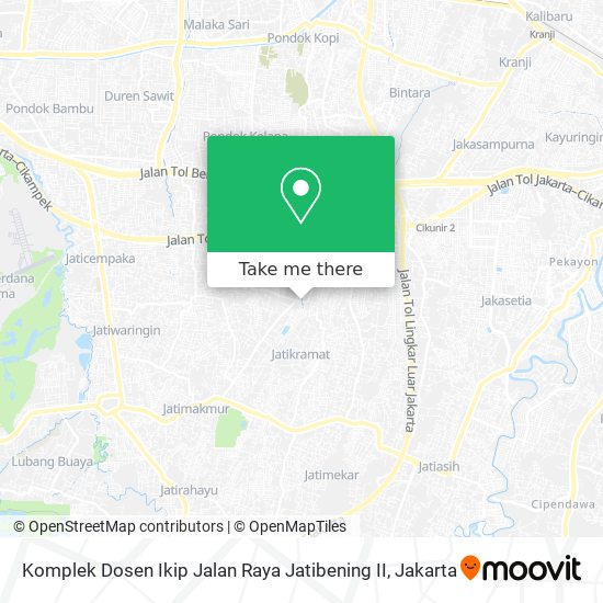 Komplek Dosen Ikip Jalan Raya Jatibening II map