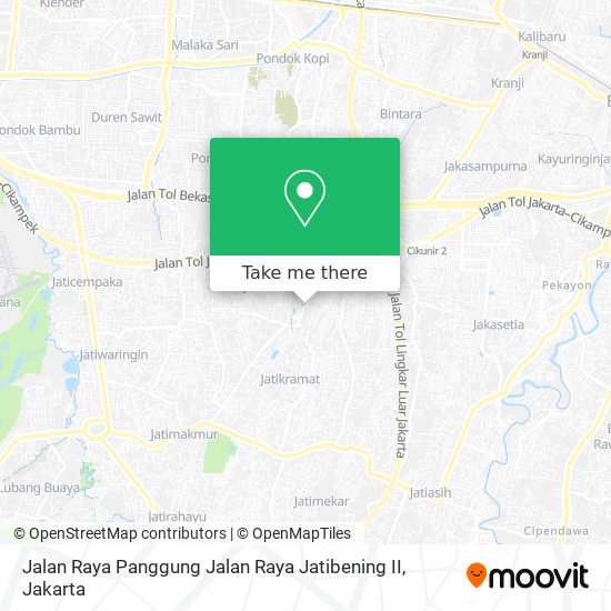 Jalan Raya Panggung Jalan Raya Jatibening II map