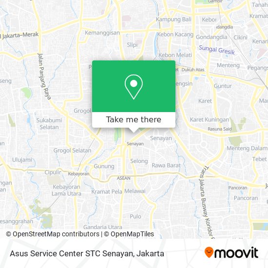 Asus Service Center STC Senayan map