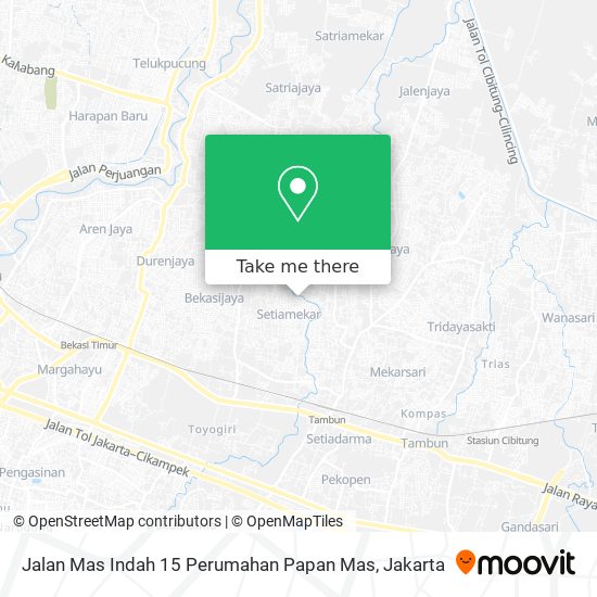 Jalan Mas Indah 15 Perumahan Papan Mas map