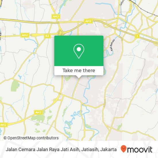 Jalan Cemara Jalan Raya Jati Asih, Jatiasih map