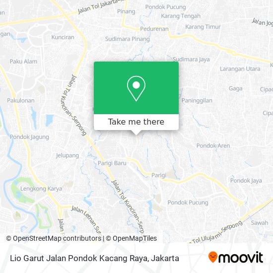 Lio Garut Jalan Pondok Kacang Raya map
