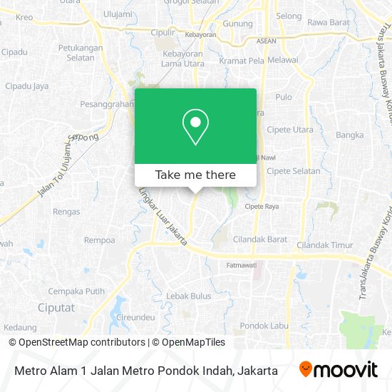 Metro Alam 1 Jalan Metro Pondok Indah map