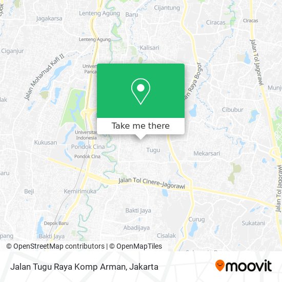 Jalan Tugu Raya Komp Arman map