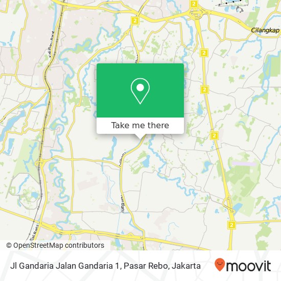 Jl Gandaria Jalan Gandaria 1, Pasar Rebo map